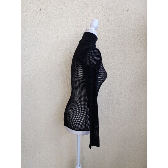 House of CB London Women's Size XS/S Bodysuit High Neck Mesh fish net stretch - Picture 4 of 9